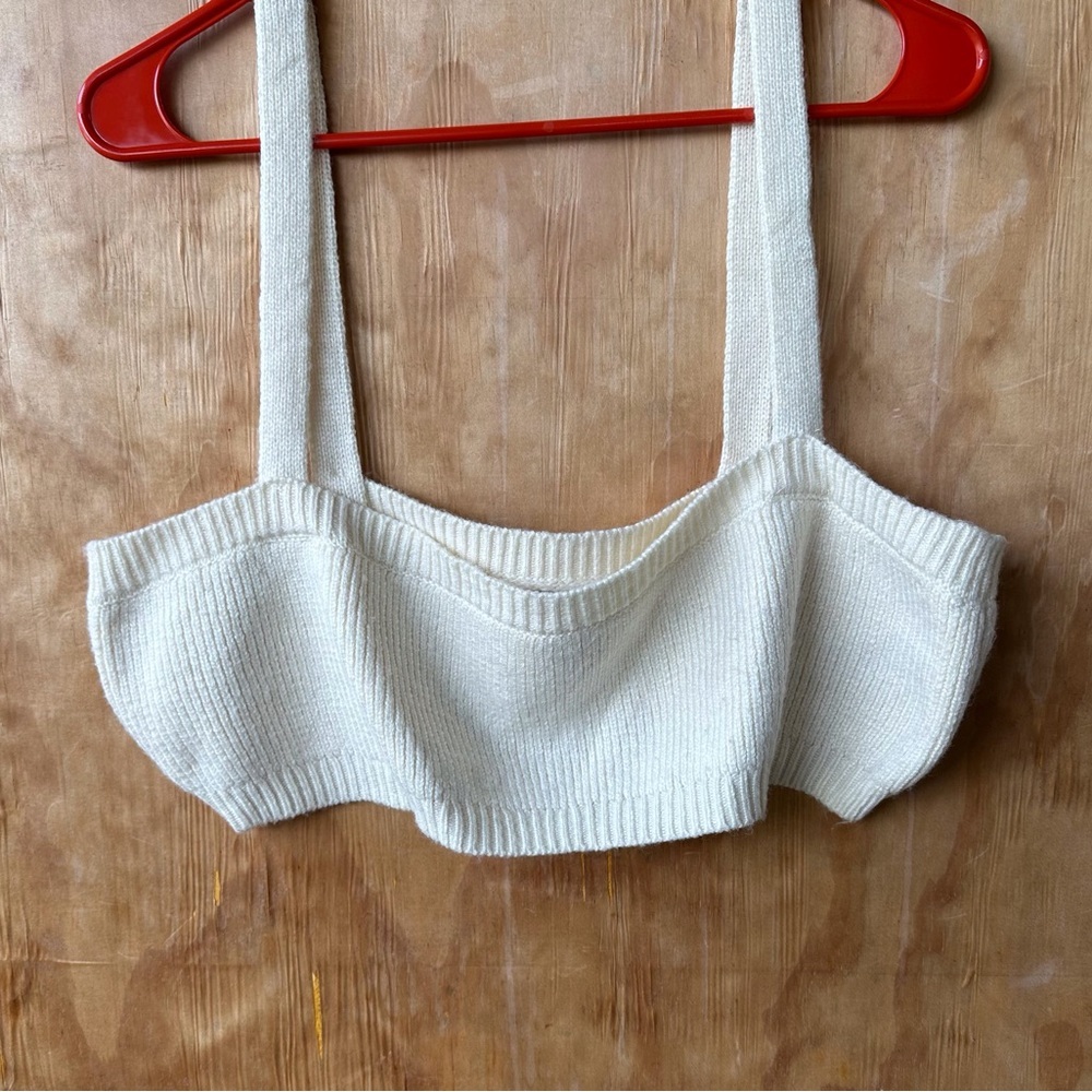 Danielle Bernstein Sweater Pull On Bra Chunky Kni… - image 3